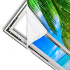 Xxl Wandbild Fensterblick Karibik Palme Querformat Materialvorschau
