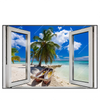Xxl Wandbild Fensterblick Suedsee Boote Querformat Produktvorschau Frontal