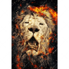 Xxl Wandbild Feuer Loewe Hochformat Motivvorschau