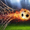 Xxl Wandbild Feuriger Fussball Quadrat Motivvorschau
