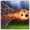 Xxl Wandbild Feuriger Fussball Quadrat Produktvorschau Frontal