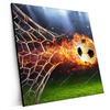 Xxl Wandbild Feuriger Fussball Quadrat Produktvorschau Seitlich