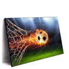 Xxl Wandbild Feuriger Fussball Querformat Produktvorschau Seitlich