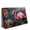 Xxl Wandbild Flamingo Dschungel Eleganz Querformat Produktvorschau Seitlich
