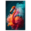 Xxl Wandbild Flamingo In Bunter Rauchwolke Hochformat Produktvorschau Frontal