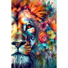 Xxl Wandbild Floraler Loewe Hochformat Motivvorschau