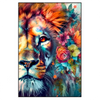 Xxl Wandbild Floraler Loewe Hochformat Produktvorschau Frontal