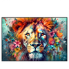Xxl Wandbild Floraler Loewe Querformat Produktvorschau Frontal