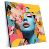 Xxl Wandbild Florales Frauenportraet Erika Quadrat Produktvorschau Seitlich