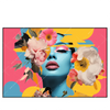 Xxl Wandbild Florales Frauenportraet Erika Querformat Produktvorschau Frontal