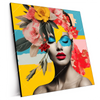 Xxl Wandbild Florales Frauenportraet Fiona Quadrat Produktvorschau Seitlich