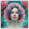 Xxl Wandbild Florales Frauenportraet Miona Quadrat Produktvorschau Frontal