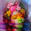 Xxl Wandbild Florales Frauenportraet Rosalie Quadrat Motivvorschau