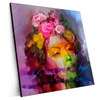 Xxl Wandbild Florales Frauenportraet Rosalie Quadrat Produktvorschau Seitlich