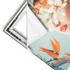 Xxl Wandbild Florales Frauenportraet Viola Quadrat Materialvorschau
