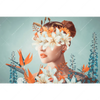 Xxl Wandbild Florales Frauenportraet Viola Querformat Motivvorschau
