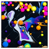 Xxl Wandbild Fluid Art Bubbless Neon Quadrat Produktvorschau Frontal