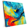 Xxl Wandbild Fluid Art Floral No 2 Quadrat Produktvorschau Seitlich