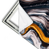 Xxl Wandbild Fluid Art Goldrausch Querformat Materialvorschau