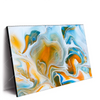 Xxl Wandbild Fluid Art Lagune Querformat Produktvorschau Seitlich