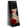 Xxl Wandbild Frau Mit Hut Rose Schmal Produktvorschau Seitlich