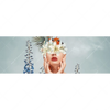 Xxl Wandbild Frauenportrait Mit Blumen Panorama Motivvorschau