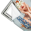 Xxl Wandbild Frauenportrait Mit Blumen Quadrat Materialvorschau