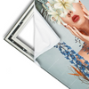 Xxl Wandbild Frauenportrait Mit Blumen Querformat Materialvorschau