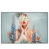 Xxl Wandbild Frauenportrait Mit Blumen Querformat Produktvorschau Frontal