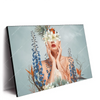 Xxl Wandbild Frauenportrait Mit Blumen Querformat Produktvorschau Seitlich