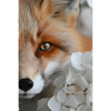 Xxl Wandbild Friedlicher Fuchs Und Blumen Hochformat Motivvorschau