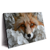 Xxl Wandbild Friedlicher Fuchs Und Blumen Querformat Produktvorschau Seitlich