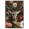 Xxl Wandbild Friedlicher Hirsch Und Blueten Hochformat Produktvorschau Frontal