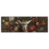 Xxl Wandbild Friedlicher Hirsch Und Blueten Panorama Produktvorschau Frontal
