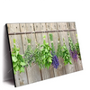 Xxl Wandbild Frische Kraeuter An Holzstange Querformat Produktvorschau Seitlich