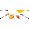 Xxl Wandbild Fruechte Auf Gabeln Panorama Motivvorschau