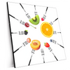 Xxl Wandbild Fruechte Auf Gabeln Quadrat Produktvorschau Seitlich