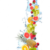 Xxl Wandbild Fruechte In Spritzwasser Hochformat Motivvorschau