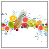 Xxl Wandbild Fruechte In Spritzwasser Quadrat Produktvorschau Frontal