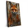 Xxl Wandbild Fuchs Grunge Stil Hochformat Produktvorschau Seitlich
