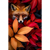 Xxl Wandbild Fuchs Im Herbstlaub Hochformat Motivvorschau