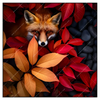 Xxl Wandbild Fuchs Im Herbstlaub Quadrat Produktvorschau Frontal