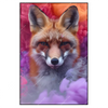 Xxl Wandbild Fuchs In Farbnebel Hochformat Produktvorschau Frontal