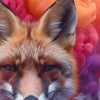 Xxl Wandbild Fuchs In Farbnebel Hochformat Zoom
