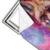 Xxl Wandbild Fuchs In Farbnebel Querformat Materialvorschau