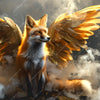 Xxl Wandbild Fuchs Mit Goldenen Fluegeln Quadrat Motivvorschau