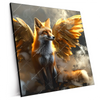 Xxl Wandbild Fuchs Mit Goldenen Fluegeln Quadrat Produktvorschau Seitlich