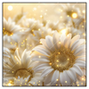 Xxl Wandbild Funkelnde Blumen In Gold Quadrat Produktvorschau Frontal