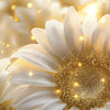 Xxl Wandbild Funkelnde Blumen In Gold Querformat Zoom