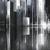 Xxl Wandbild Futuristische Skyline Hochformat Zoom